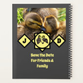 Adorable Twin Ducklings Monogramme Photo (Dos)