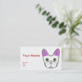 Adorable Visage de Chien-taureaux français - Carte (Debout devant)