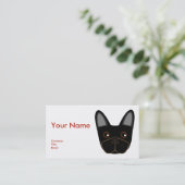 Adorable Visage de Chien-taureaux français - Carte (Debout devant)