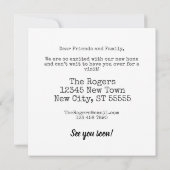 Adorable Voisinage Nouveau Faire-part d'adresse (Dos)