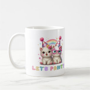 Adorable Witte Baby Dieren Mok