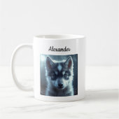 Adorable Wolf Baby in the Moonlight Koffiemok (Links)