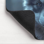 Adorable Wolf Baby in the Moonlight Muismat (Hoek)