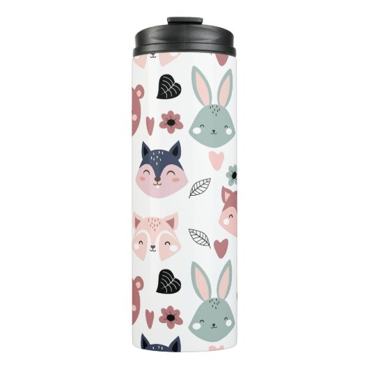 Adorable Woodland Creatures With Hearts Thermosbeker (Voorkant)