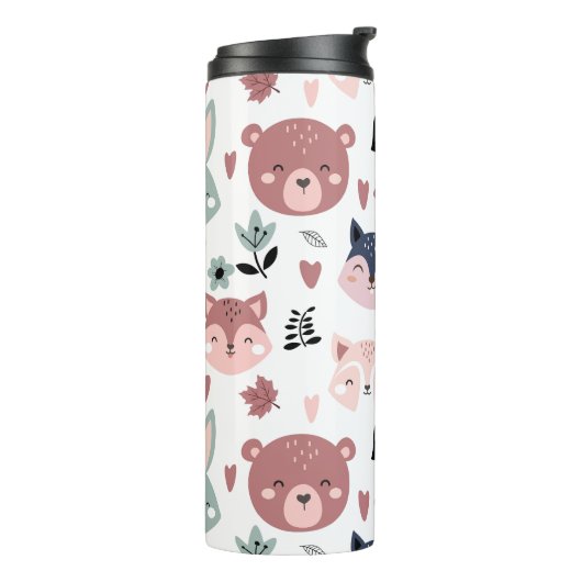 Adorable Woodland Creatures With Hearts Thermosbeker (Gedraaid links)