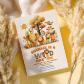 Adorable ZOO Animals WILD ONE Safari 1st Birthday Kaart