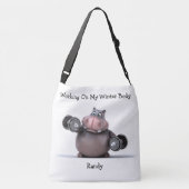 Adorables 3D Hippo Lifinggewicht Crossbody Tas (Achterkant)