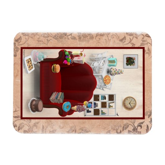 Adorables 3D Universe Lots of Food Magneet (Horizontaal)