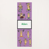 Adorables Aangepaste Schattigee Cartoon Lama's Oef Yogamat (Achterkant)