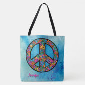 Adorables Bohemian Peace Symbol Custom Draagtas (Voorkant)