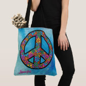 Adorables Bohemian Peace Symbol Custom Draagtas (Dichtbij)
