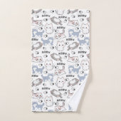 Adorables chatons dodus et cœurs Meow (Serviette à main)