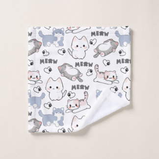 Adorables chatons dodus et cœurs Meow