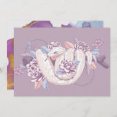 Adorables Custom Reptiles Slanke Wrapped on Branch Feestdagenkaart (Voorkant / Achterkant)