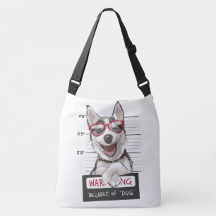 Adorables Cute Husky Dog Winking  Crossbody Tas