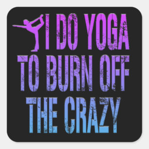 Adorables Funny I do Yoga Vierkante Sticker
