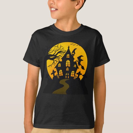 Adorables Halloween Scary Haunted House T-shirt (Voorkant)