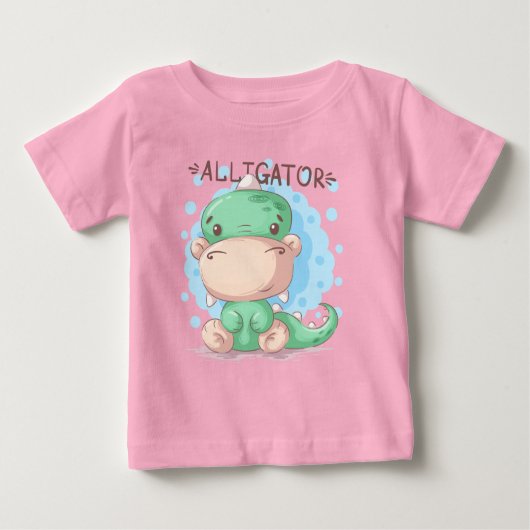 Adorables Joli Alligator Pour Enfants T-Shirt (Devant)