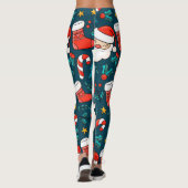 Adorables Kerstantas en ontbijtkoek Leggings (Achterkant)