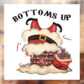 Adorables kerstflessen in Santa Raamsticker (Vel 2)