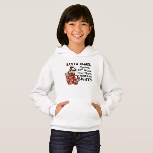 Adorables Kerstman en Hot Cocoa Funny Hood (Voorkant volledig)