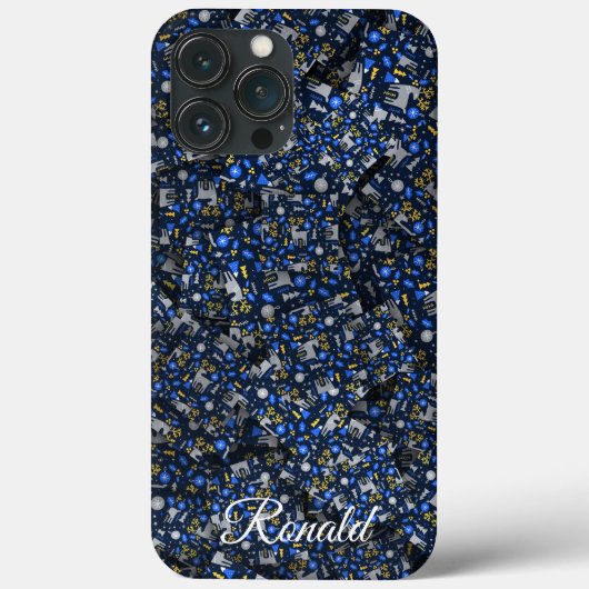 Adorables Kerstmis [3D] Scandinavian Style Blue Case-Mate iPhone Case (Achterkant)