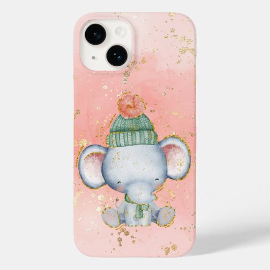 Adorables Kerstmis Baby Elephant Case-Mate iPhone Case (Achterkant)