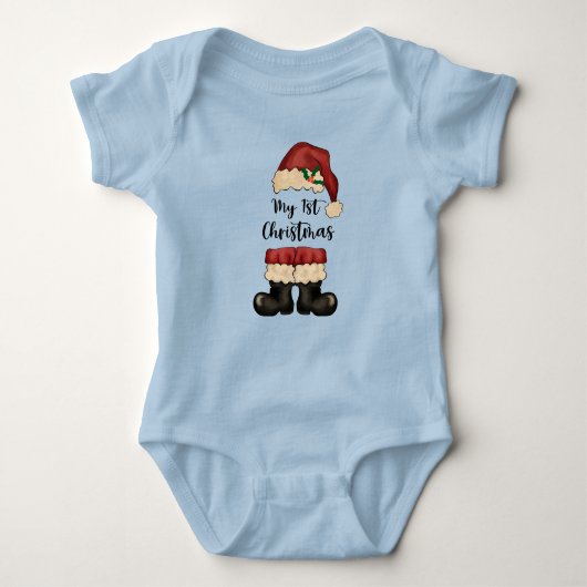 Adorables Kerstmis Mijn eerste kerstBaby Bodysu Romper (Voorkant)
