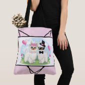 Adorables Llama Love Cute Llama Couple Sac fourre- (De près)