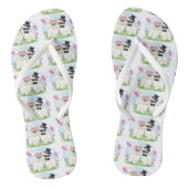 Adorables Llama Love Cute Llama Couple Teenslippers (Voetbed)