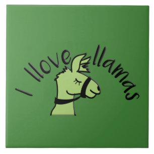 Adorables Llama Love I'Llamas Green Tegeltje