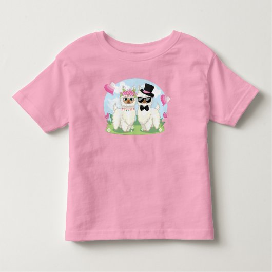 Adorables Llama Love Llama Couple T-Shirt (Devant)