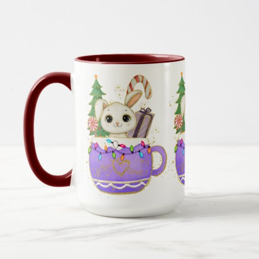 Adorables Noël Adorable Lapin Mug (Gauche)