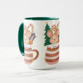 Adorables Noël Charmante animal Souris Mug (Devant gauche)