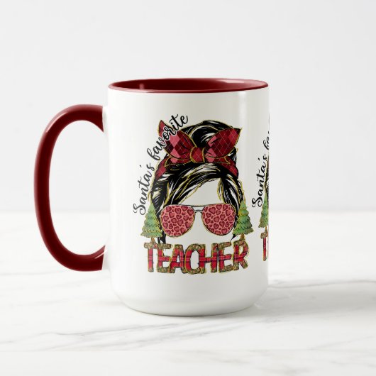 Adorables Noël Favori enseignant Mug (Gauche)
