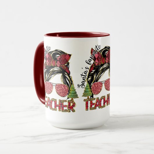 Adorables Noël Favori enseignant Mug (Devant gauche)