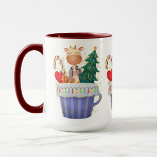 Adorables Noël mignon Giraffe Mug