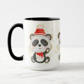 Adorables Noël Panda Hiver Mug (Gauche)