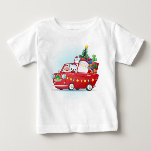Adorables Noël Père Noël Avec Présents T-Shirt (Devant)