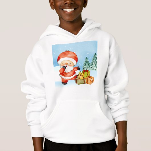 Adorables Noël Père Noël avec Sweat - shirt à capu (Devant)