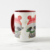 Adorables Noël Raccoon d'hiver Coffee Mug (Devant gauche)