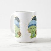 Adorables Noël Tortue d'hiver Café Mug (Devant gauche)