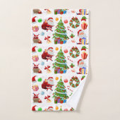 Adorables Père Noël Et Éléments De Noël (Serviette à main)