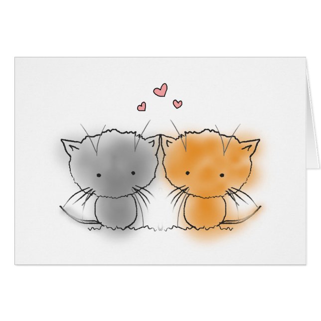 Adorables petits chatons orange et gris (Devant horizontal)