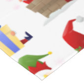 Adorables Santa- en kerstelementen Tafelkleed (Gekanteld)