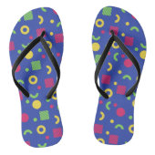 Adorables Synthwave/Retro Memphare Style Teenslippers (Voetbed)