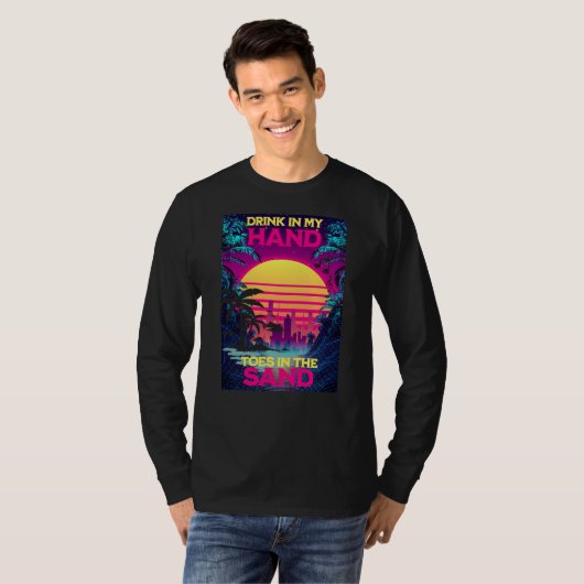 Adorables Synthwave Vaporwave 80s T-shirt (Voorkant volledig)
