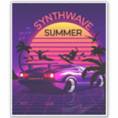 Adorables Synthwave/Vaporwave Retro 80s Sticker (Voorkant)