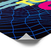 Adorables Synthwave/Vaporwave Retro 80s Tropisch Poster (Hoek)