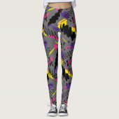 Adorables Synthwave/Vaporwave Style Leggings Yoga (Devant)